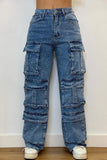 Sparkly Layered Straight Jeans