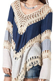 Boho Crochet Trim Blouse