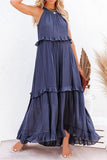 Sleeveless Ruffle Casual Dress
