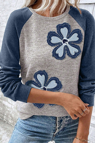 Floral Raglan Sleeve Blouse