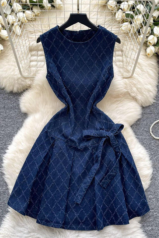 Sleeveless Bow Detail Casual Dress