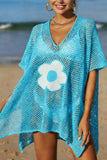Floral Mesh Beach Cover-Up