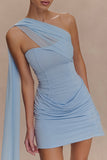One-Shoulder Draped Sundress