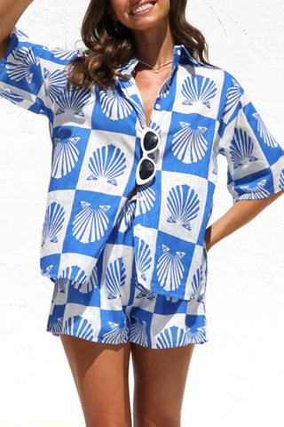 Printed Relaxed Fit Two-Piece Set