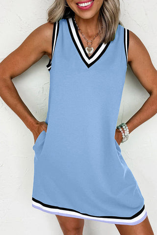 Sleeveless V-Neck Casual Dress