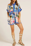 Vibrant Print Short Set