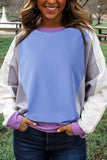 Casual Color Block Pullover Top