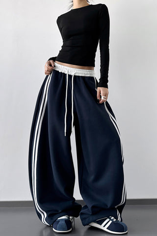 Wide-Leg Casual Track Pants