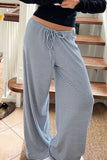 Striped Casual Drawstring Pants