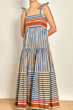 Striped Maxi Casual Dress