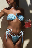 V-Wire Embellished Bikini Set