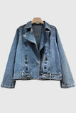Stylish Zip-Up Denim Jacket