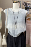 Knit Sweater Vest with Textured Design