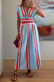 Striped Maxi Skirt Set