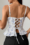 Floral Print Peplum Camisole