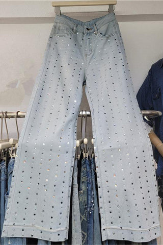 Embellished Wide Leg Jeans