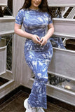 Tie-Dye Maxi Casual Dress