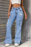 Star-Embellished Flare Jeans