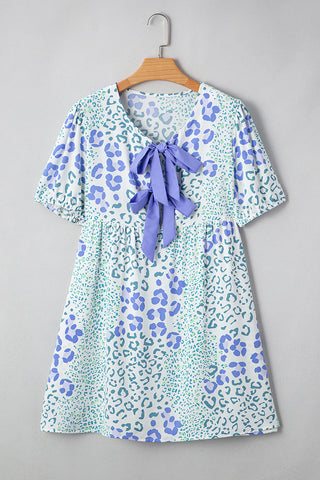 Puff Sleeve Floral Mini Dress