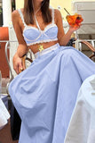 Chic Crop Top and Maxi Skirt Set