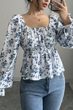 Floral Puff Sleeve Blouse