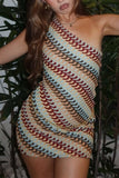 One-Shoulder Mini Casual Dress
