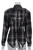 Plaid Button-Front Shirt