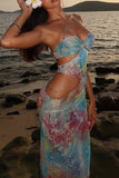 Asymmetric Cut-Out Maxi Dress