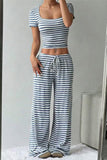 Striped Long-Sleeve Pants Set