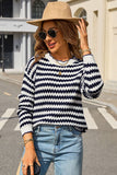 Chevron Pattern Knit Sweater