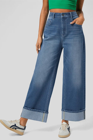 Wide-Leg High-Waist Jeans