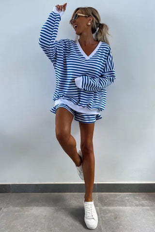 Striped Relaxed Short Set