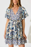 Floral V-Neck Casual Dress
