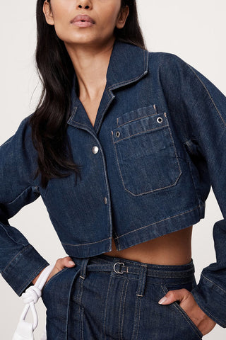 Chic Denim Skirt Set