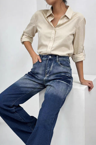 Classic Straight-Leg Denim Jeans