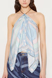 Vibrant Halter Neck Scarf Top