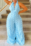 Halter Embellished Jumpsuit