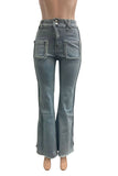Boho Braided Flare Jeans