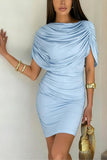 Draped Detail Casual Dress