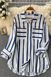 Striped Button-Front Shirt