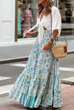 Floral Tiered Maxi Skirt