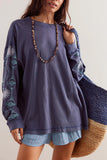 Patterned Sleeve Oversized Tunic