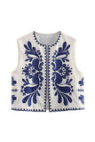 Patterned Floral Vest