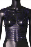Sparkling Rhinestone Mesh Tank Top