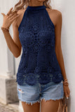 Lace Halter Tank Top