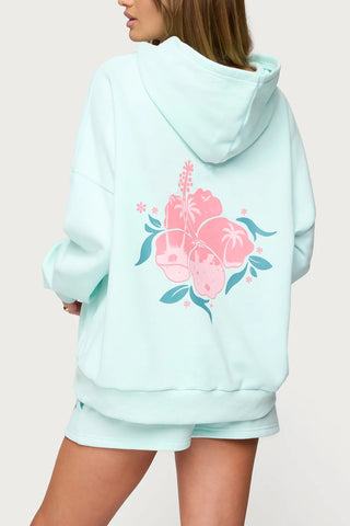 Graphic Print Oversized Hoodie