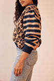 Leopard Print Button-Front Cardigan