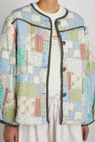 Patchwork Button-Front Coat