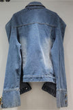 Embellished Denim Cropped Jacket