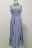 Striped Button-Front Casual Dress